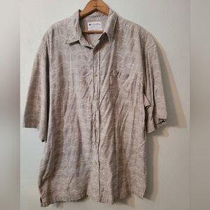Columbia Men's Big & Tall 100% Cotton Button Down Fish Theme Shirt Size XXL
